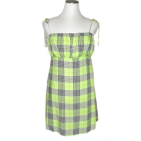 Reclaimed Vintage inspired cami mini dress in check print size 10 - Picture 3 of 10